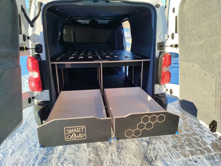 Zabudowa kempingowa, VW transporter, Vito, Vivaro, łóżko kamper