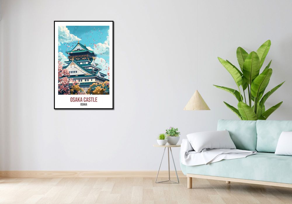Plakat 68x101cm Osaka Castle, Osaka