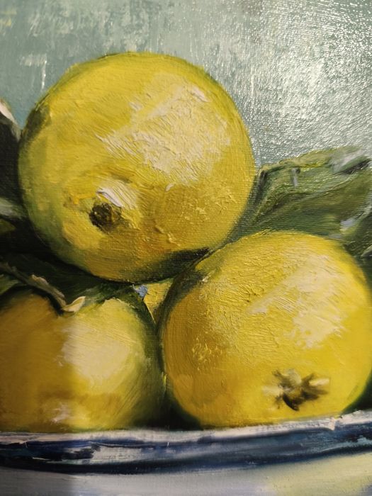 Картина, живопис, масло, лимони