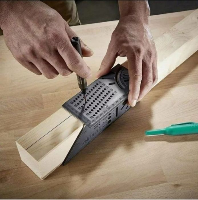 Угольник 3D разметочный японский. Косинець.