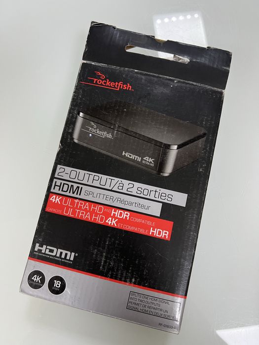 hdmi splitter/ сплітер новий rocketfish/ чорний/ новий/