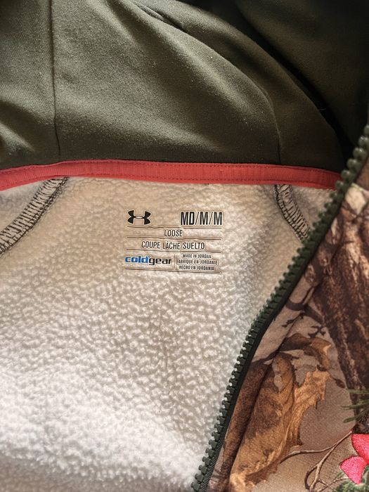REALTREE camo hoodie Under Armour logo zip реалтри худи кофта