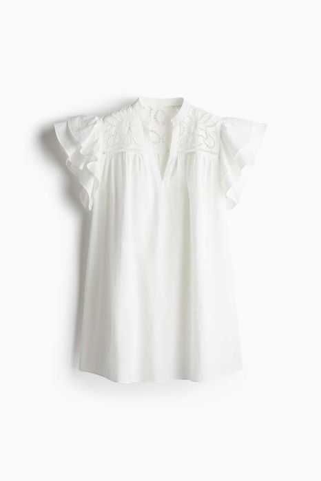 Платье H&M с рукавами-крыльями и вышивкой из петель!