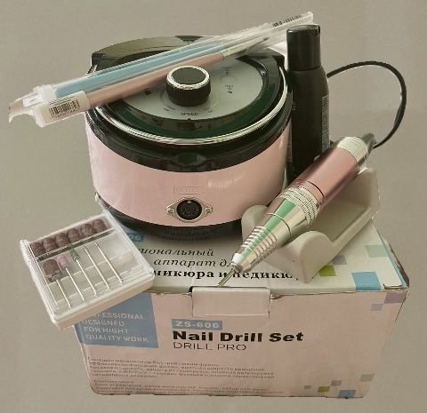 Фрезер Nail Drill ZS-606 35000 обертів, Рожевий, 65 Вт