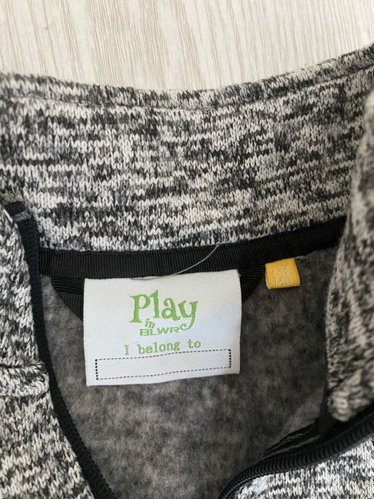 Тепла флісова кофта дитяча 134/140, блискавка, нова