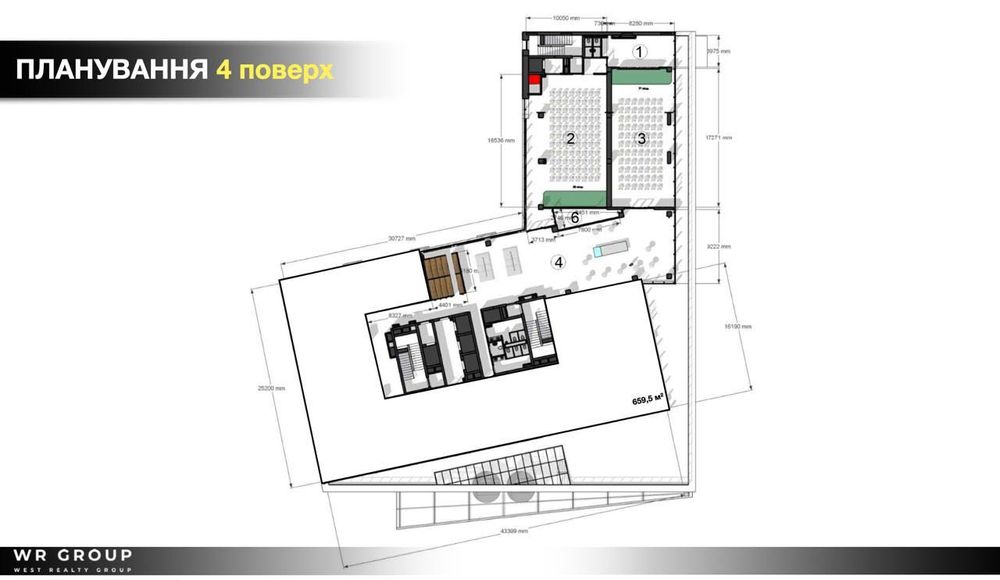 Оренда офісного приміщення площею 503 м² у БЦ W.ONE Tower/ БЕЗ КОМІСІЇ