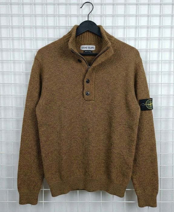 Вінтажний світер Stone Island Шерстяний, 1/3 zip Casual Drip Drill