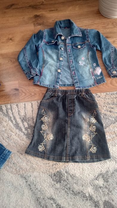Komplet jeans rozmiar 122-128