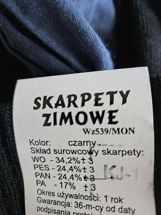 Skarpety zimowe MON