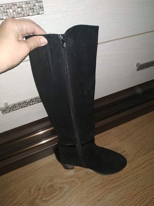 Зимние сапоги из натуральной замши