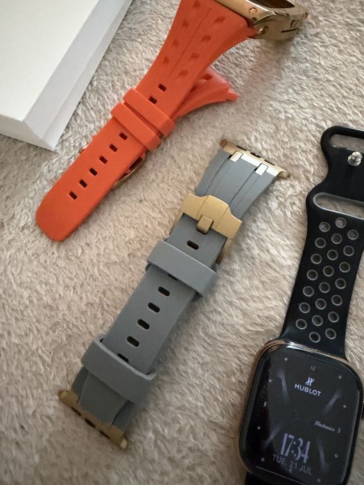 Apple Watch 11 Gold Titanium stan idealny, dodatki 500 zl Etui, paski