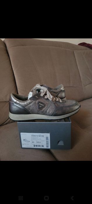 Nowe trampki Ecco Grey silver 40