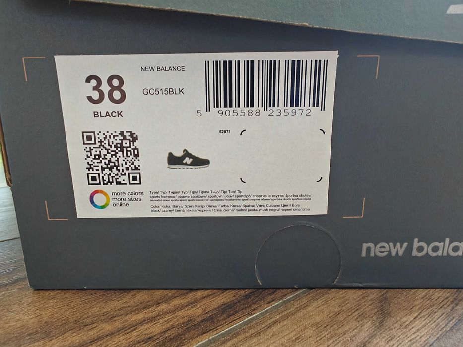 New balance 515 black r.38  GC515BLK
