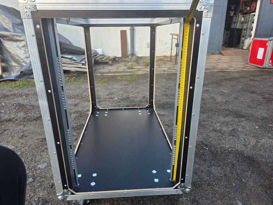 Szafa stojak RACK CASE 16U 1x szyna 90cm koła 19 cali