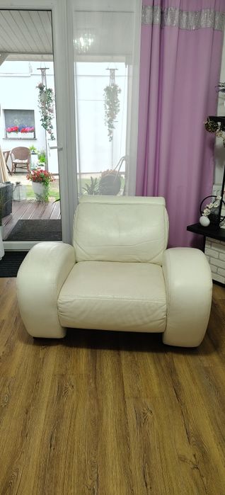 Kanapa i fotel naturalna skóra