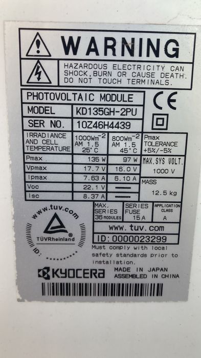 Paneis solares semi novo em bom estado
