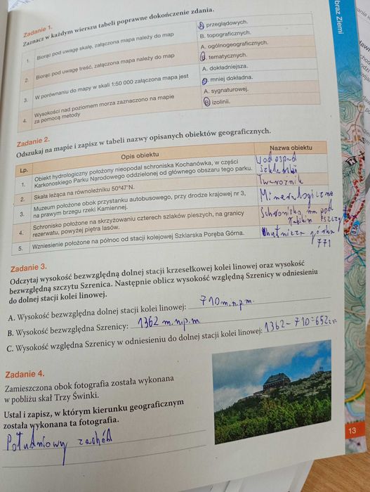 Nowe Oblicza geografii 1, karty pracy ucznia, poziom podstawowy