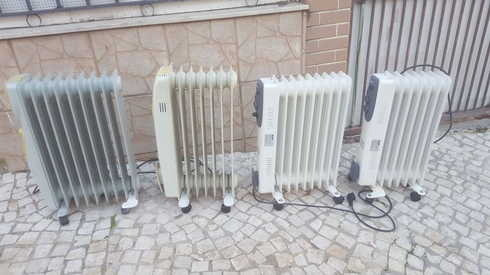 4 aquecedores a óleo