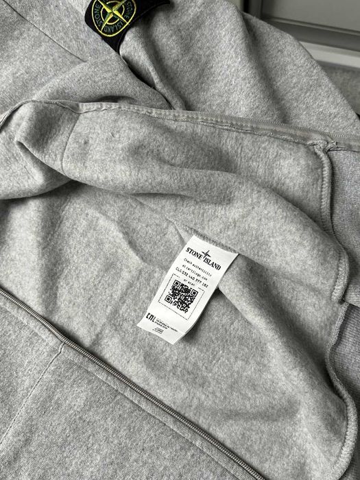 Сіра Олімпійка Stone Island - Стон Айленд Зип Худи Серое