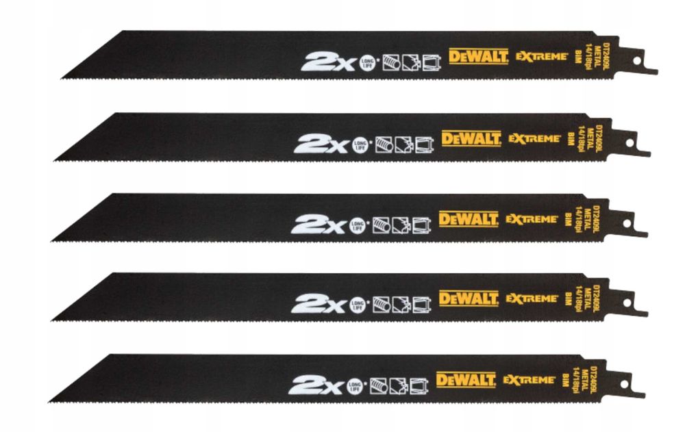 DEWALT 305mm Brzeszczoty do Stali INOX 5szt DT2409L