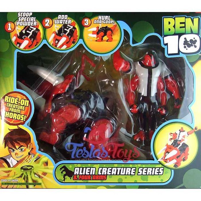 фігурка Бен 10, Ben 10 Four Arms Силач на трицератопсі. Дуже рідкісні!