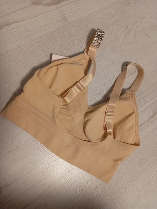 Biustonosz sportowy beżowy M nowy