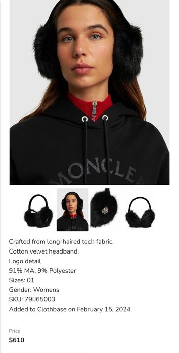 Шапка наушники Moncler, оригинал