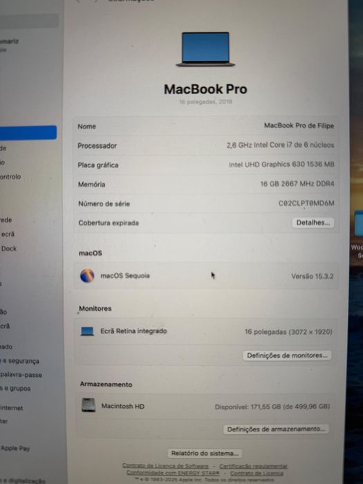 MacBook Pro 16” - i7 512gd ssd 16gb Ram