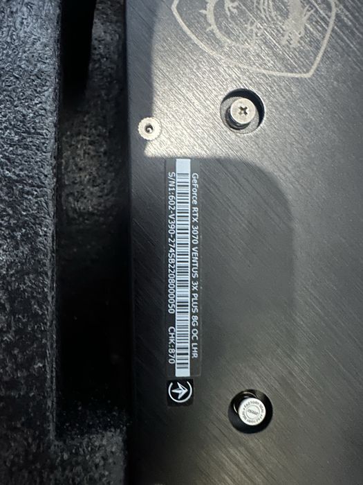 Відеокарта MSI GeForce RTX 3070 VENTUS 3X PLUS 8Gb OC LHR