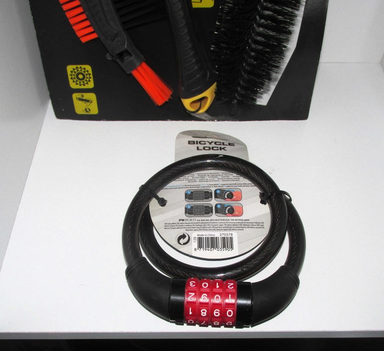 Dunlop Bicycle Brush Set + Bicyle Lock