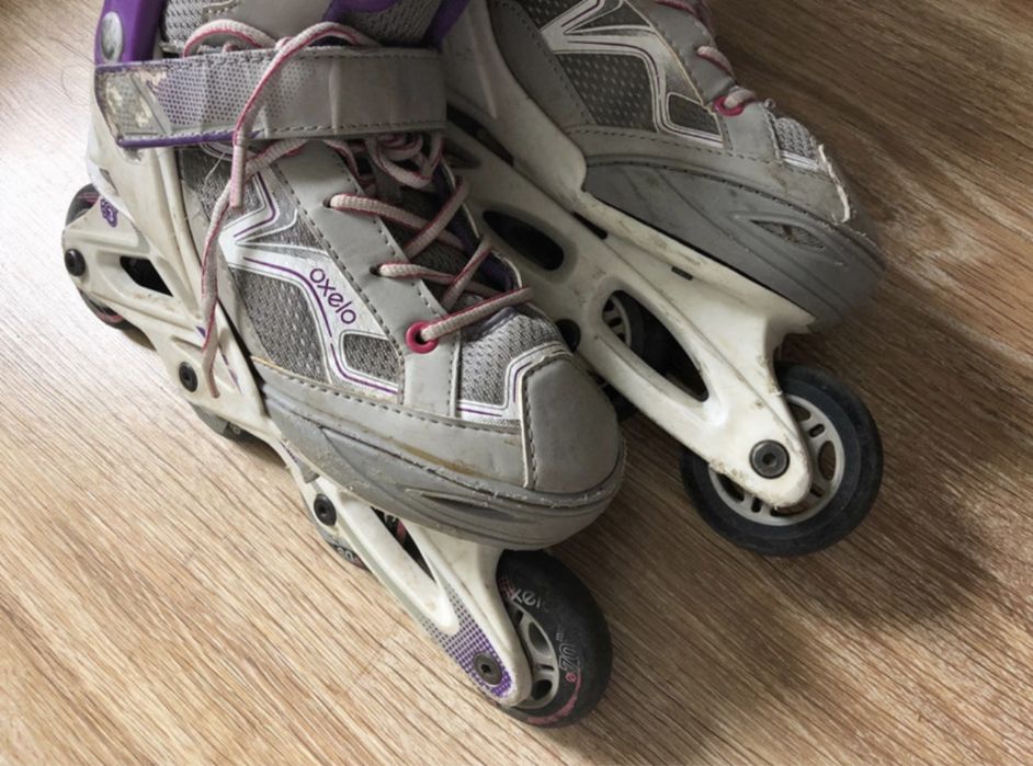 Rolki oxelo szare fioletowe