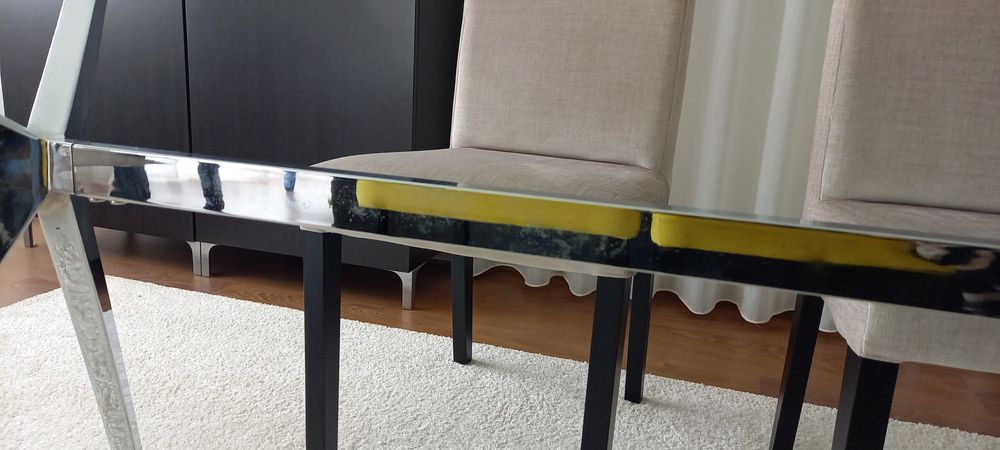 Mesa vidro sala 180 cm x 90 cm Area