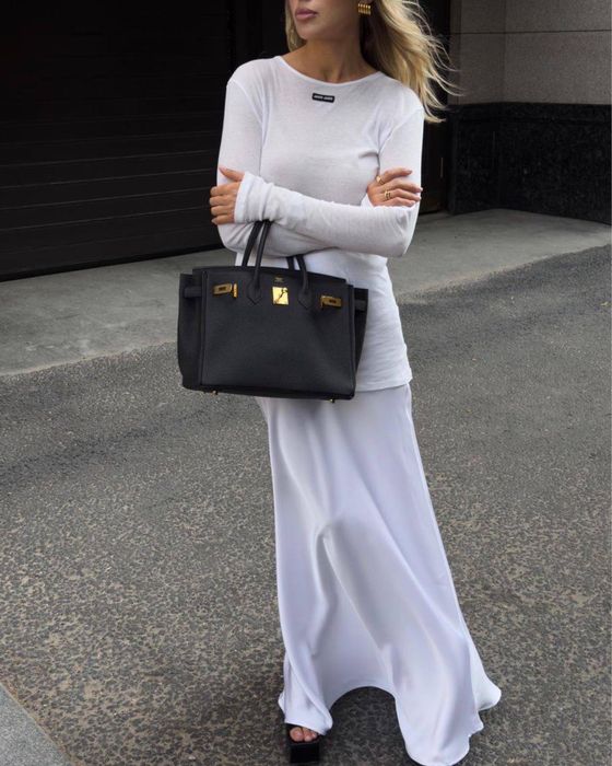 Лонгслів трикотажний Міу білий, чорний