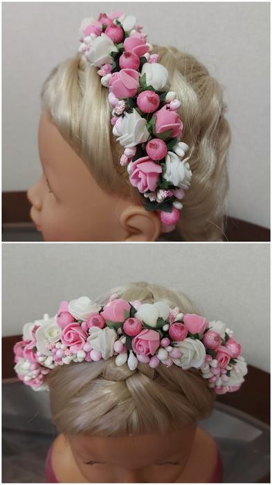 Обручі зі штучних квітів