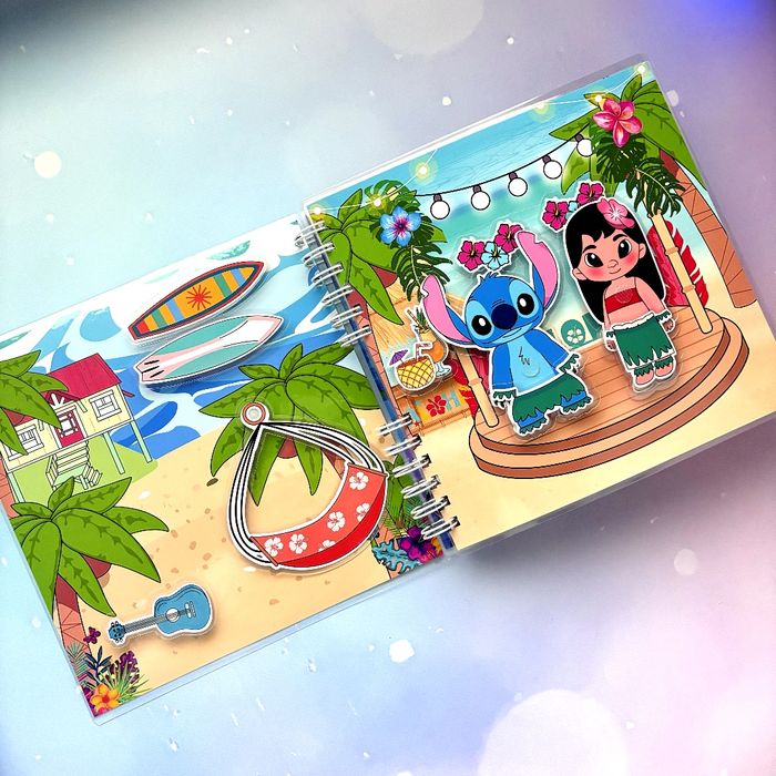 Ліло і стіч тока бока гра на липучках ліпучках альбом книжка аватар