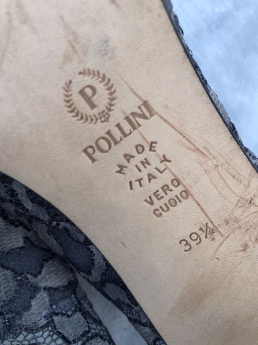 Sapatos renda em seda da POLLINI tmn 39 1/2