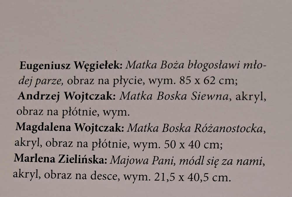 Obraz ludowy Matka Boska