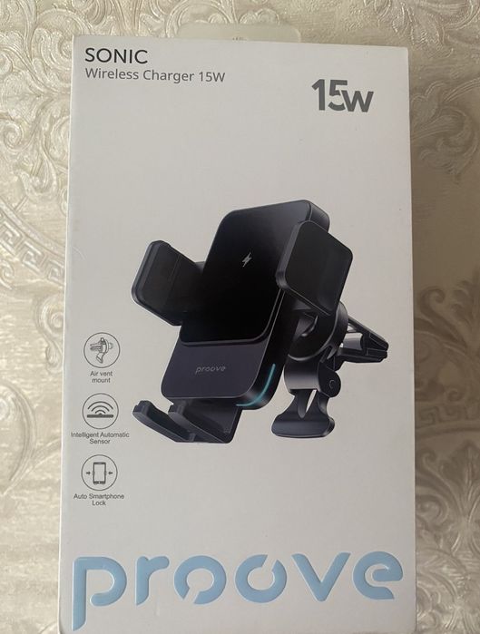 Автомобільний тримач з бездротовою зарядкою Proove Sonic 15W