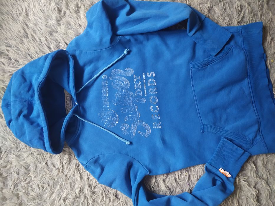 Bluza męska Superdry niebieska S z kapturem