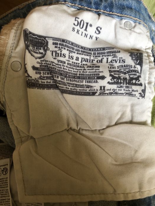 Nowe dzinsy Levis 501 skinny S Niebieskie