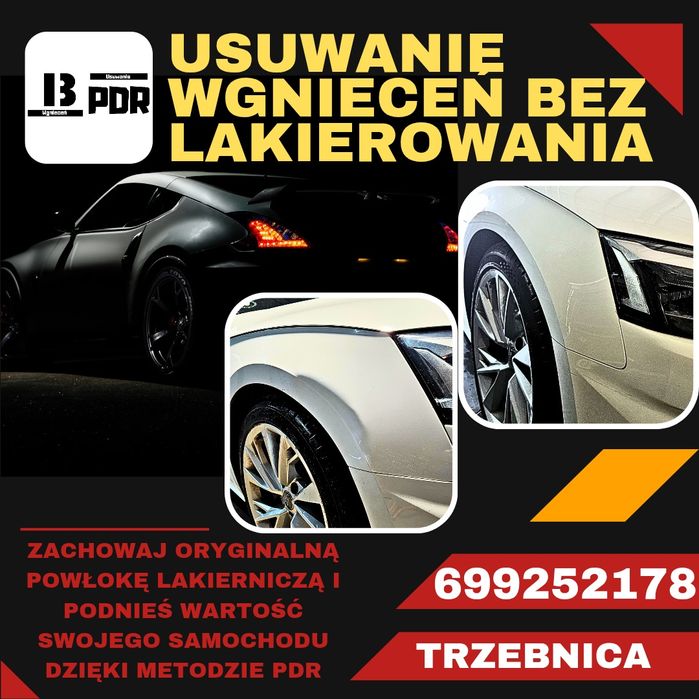 Usuwanie wgnieceń bez lakierowania PDR gradobicie  Trzebnica