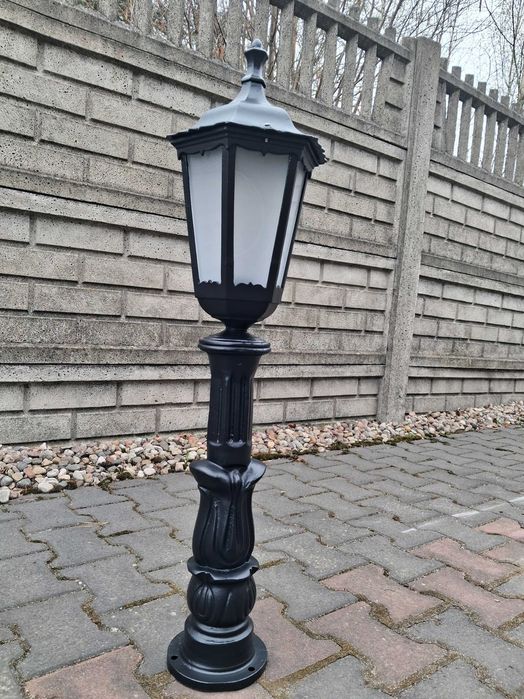 Lampa żeliwna nowa niska retro piękna vintage