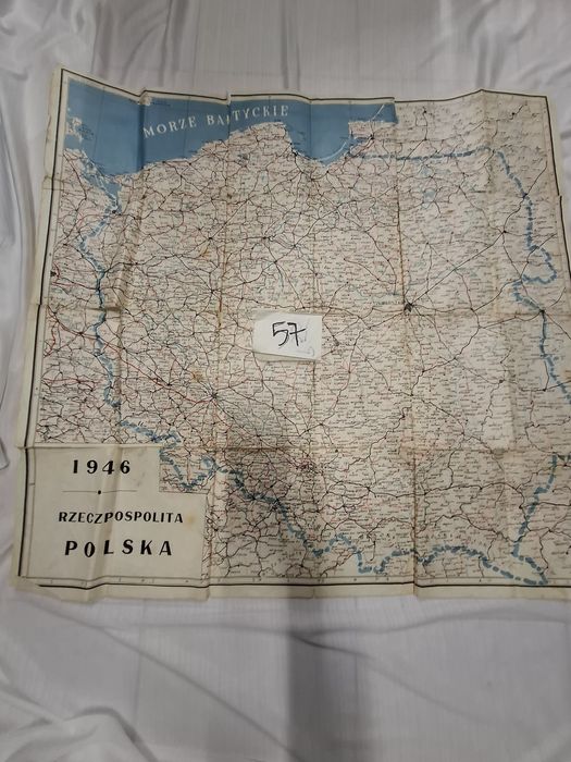Mapa Polski 1946r.