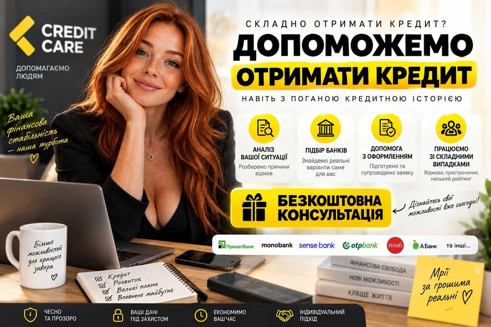 Хочете отримати кредит? Допоможемо розібратися | Безкоштовно