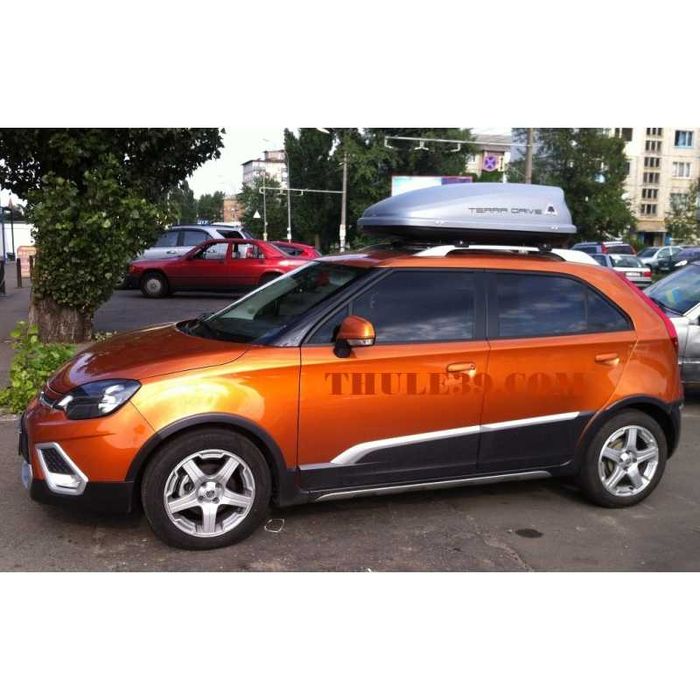 Автобокс багажник Terra Drive 320 чорний/сірий