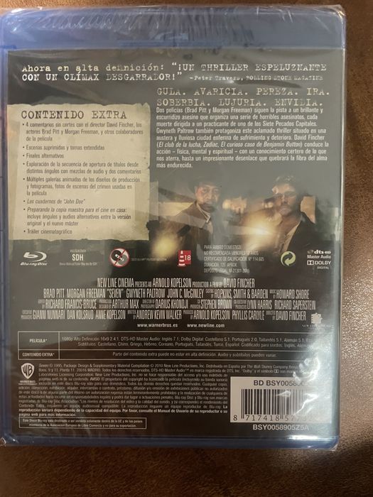 Siedem Blu Ray folia brak PL