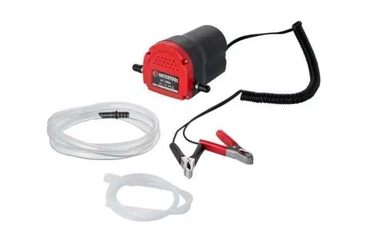 Насос вакуумный 12В для откачки масла и солярки INTERTOOL AC-0006