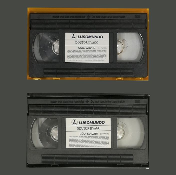 Filme "Doutor Jivago", em formato VHS original, 2 cassetes, 1965