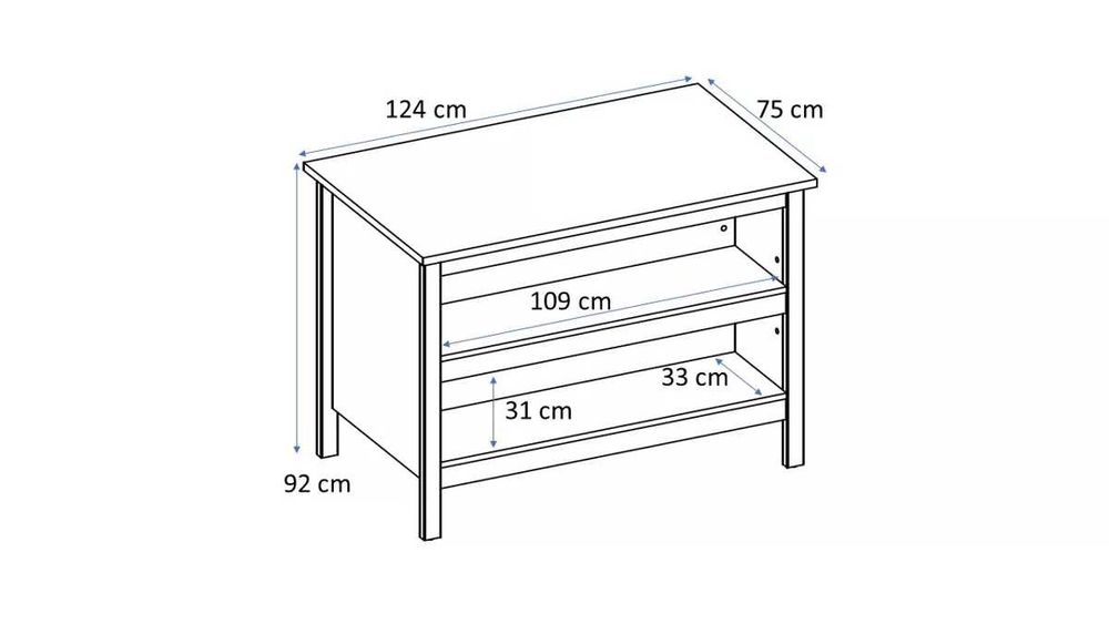 Ilha de cozinha carvalho e branco - NOVA EMBALADA