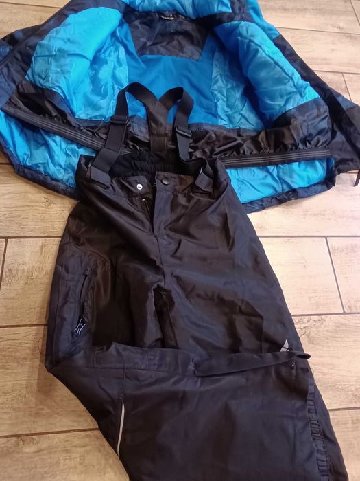 Strój narciarski kombinezon 2 częściowy komplet 122/128 idealny stan